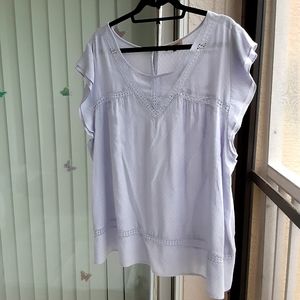 Democracy, Lace Top, with Ruffle Sleeve, Size 3X